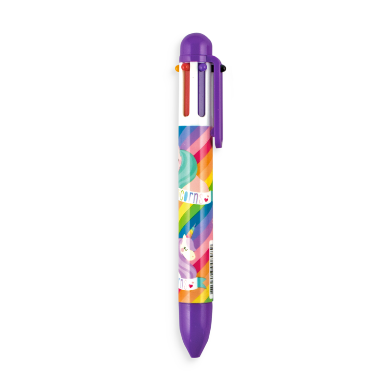 6 Click Multicolour Pens - Unique Unicorns