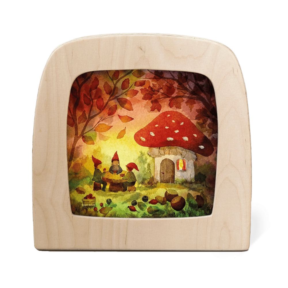 Silhouette Only - Vogel Geluk - Gnome Picnic Silhouette - Toverlux Lamp