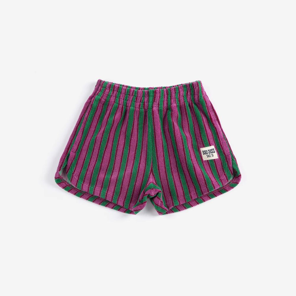 Bobo Choses Striped terry cloth shorts