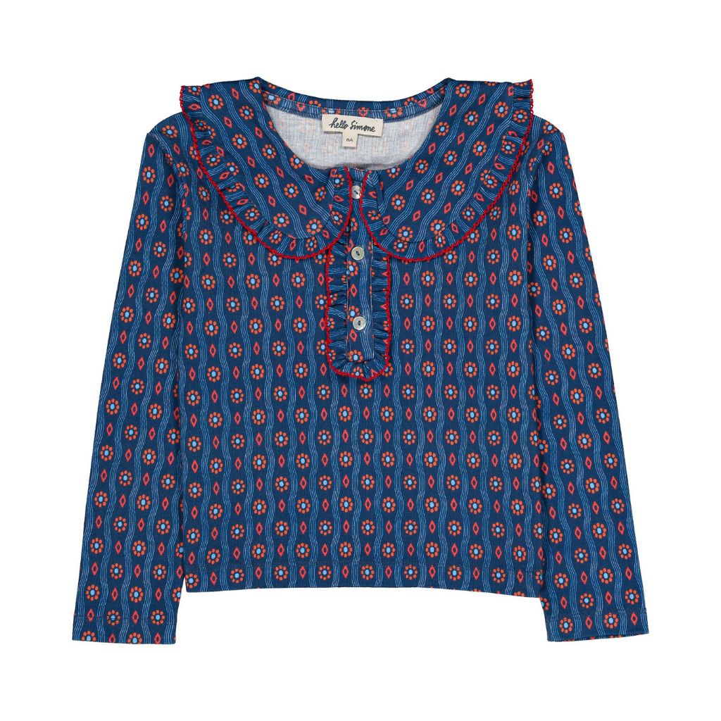 Hello Simone Matou Top Wavy Navy