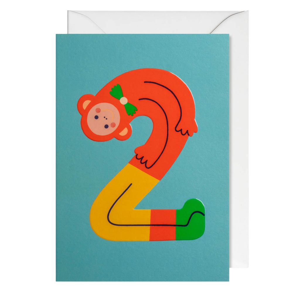 Two Today Monkey Card