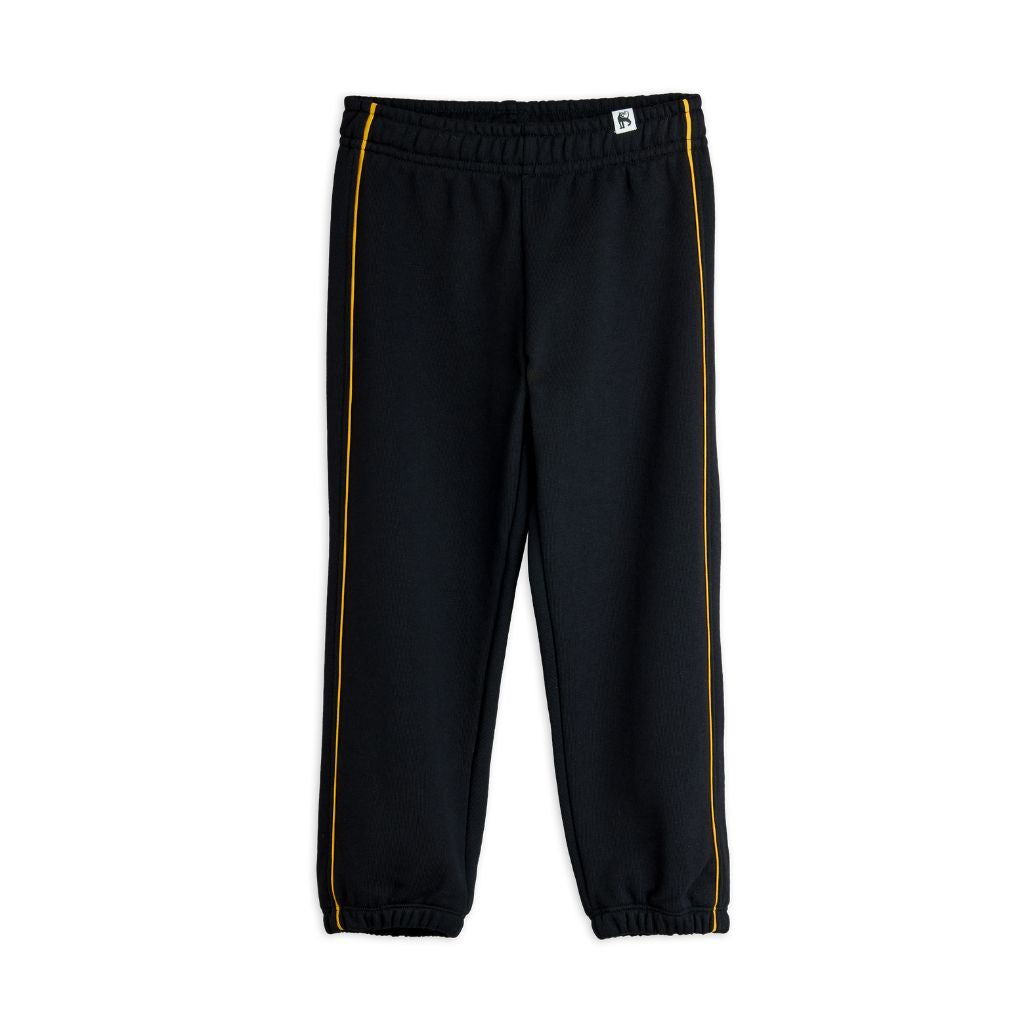 Mini Rodini Plain Piping Sweatpants Black