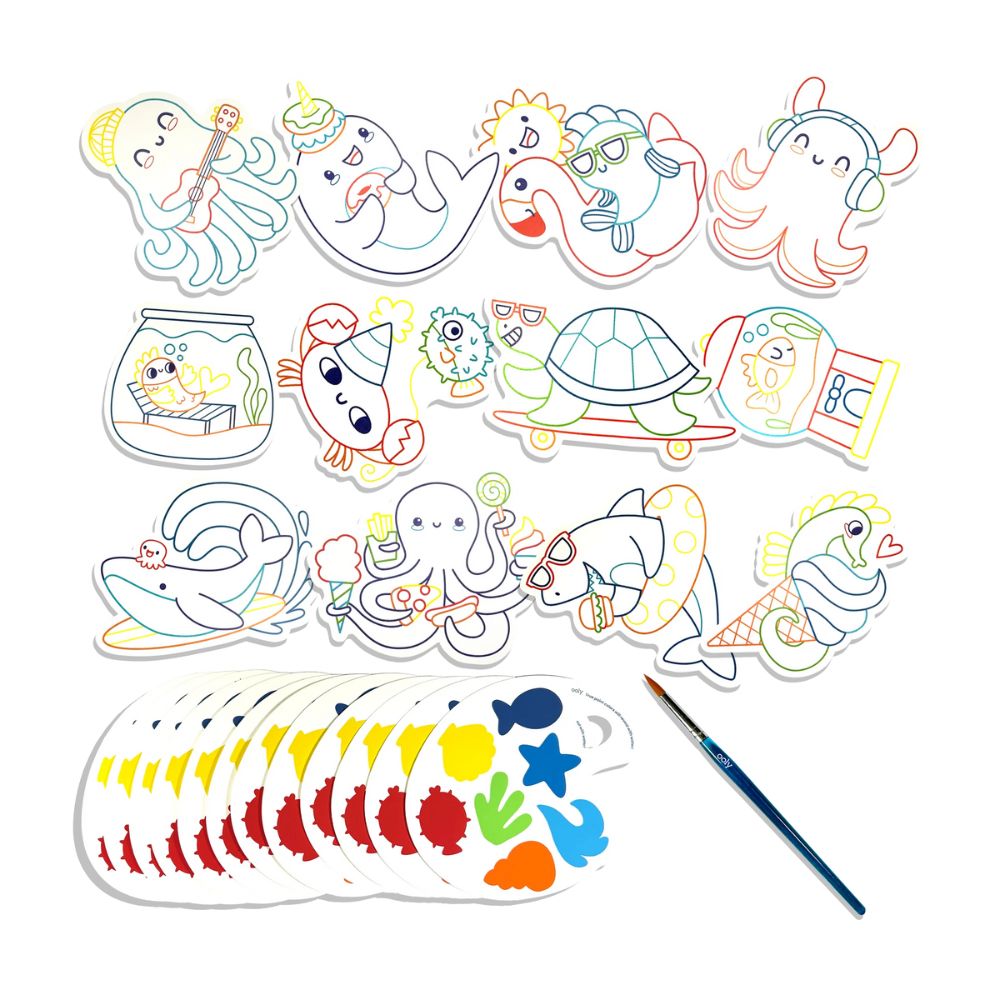 Playful Painters: Easy Watercolor Painting Kit - Ocean Fun
