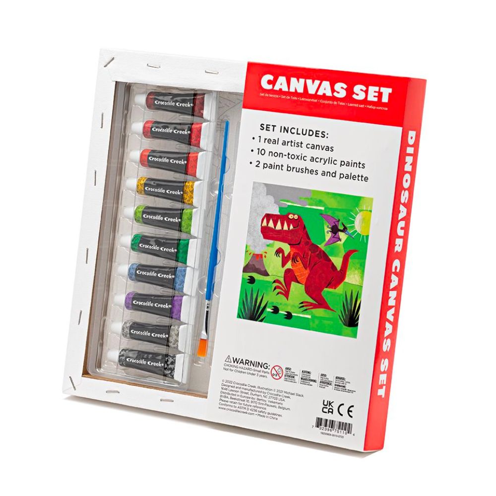 Crocodile Creek Canvas Art Set- Dinosaur