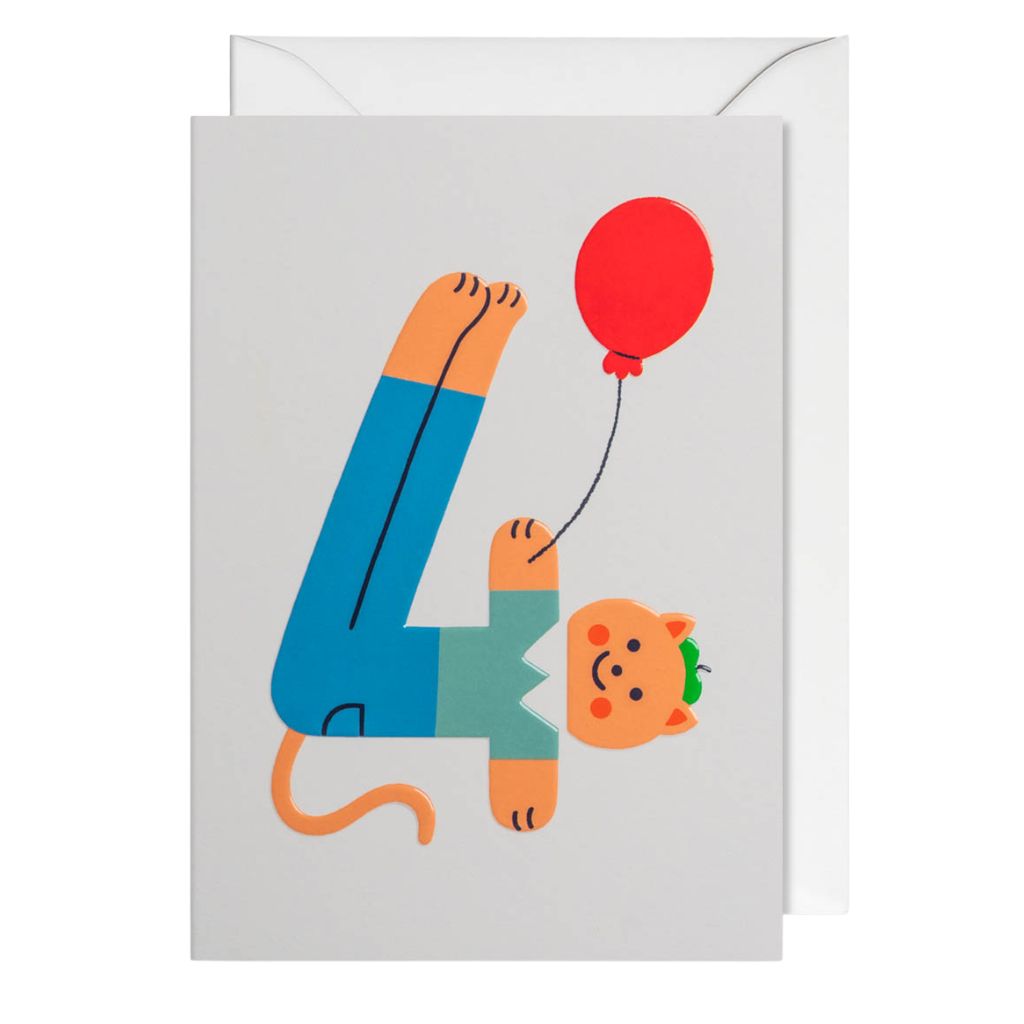 Four Today Cat Card