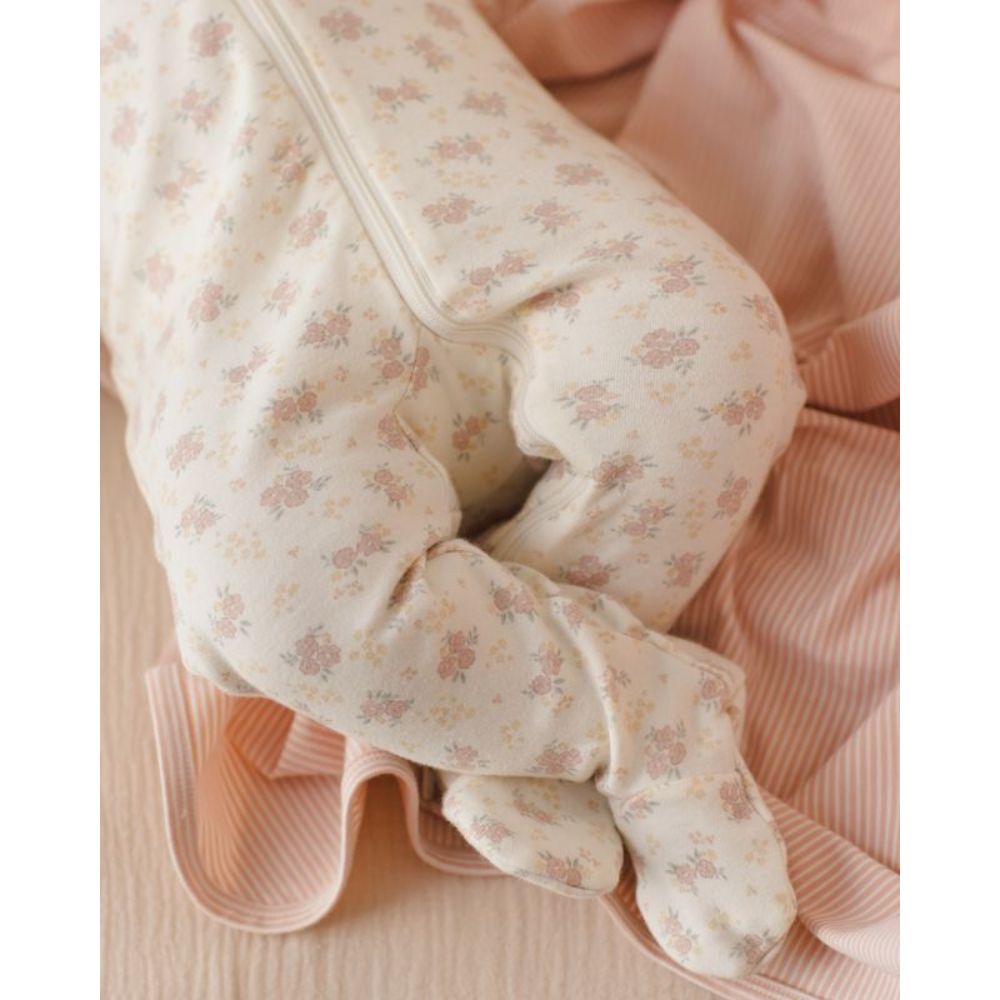Quincy Mae Zip LS Sleeper Footie Flower Field