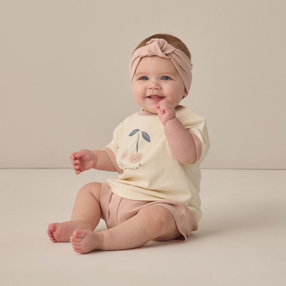 Quincy Mae Ringer Tee Cherry