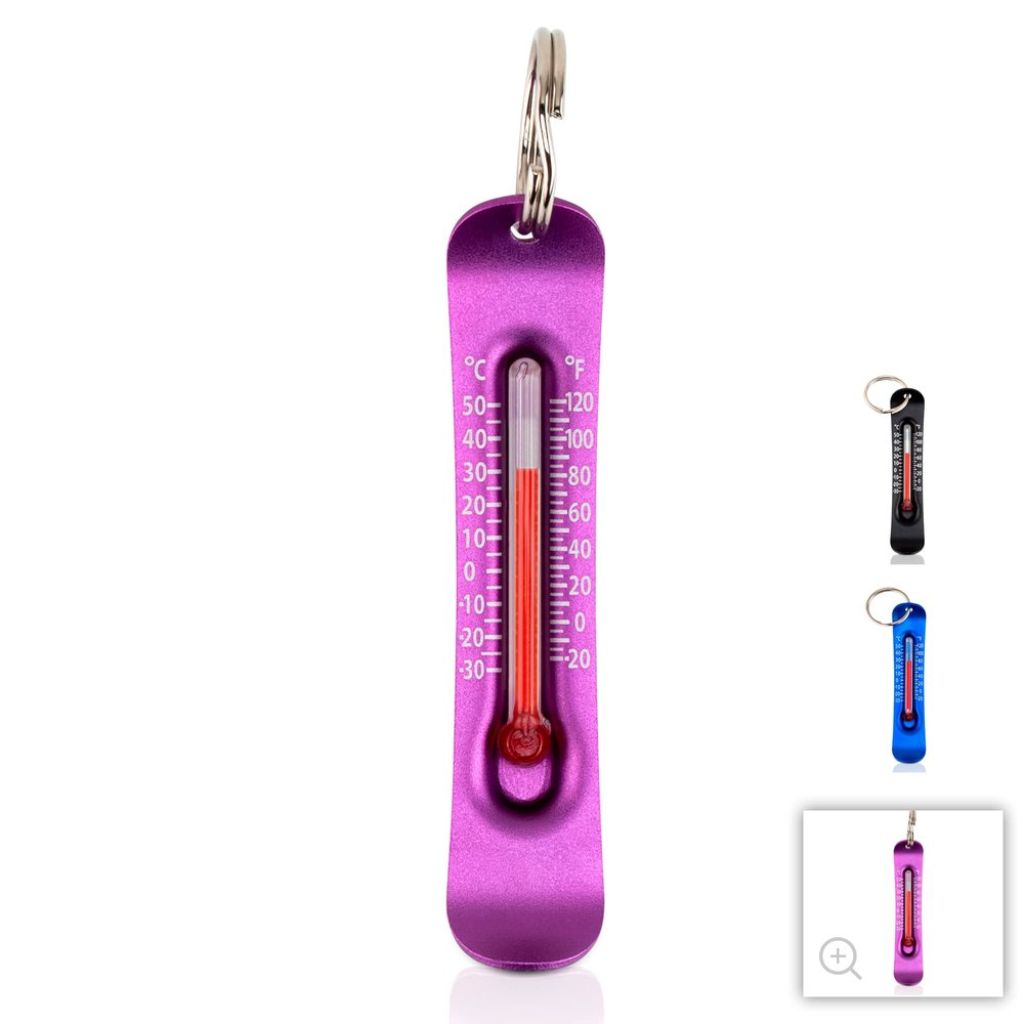 Brrr-ometer - Snowsport Zipperpull Thermometer - Purple