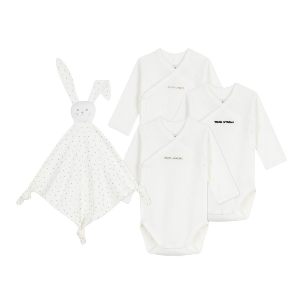 Petit Bateau Newborn Bodies and Soft Toy