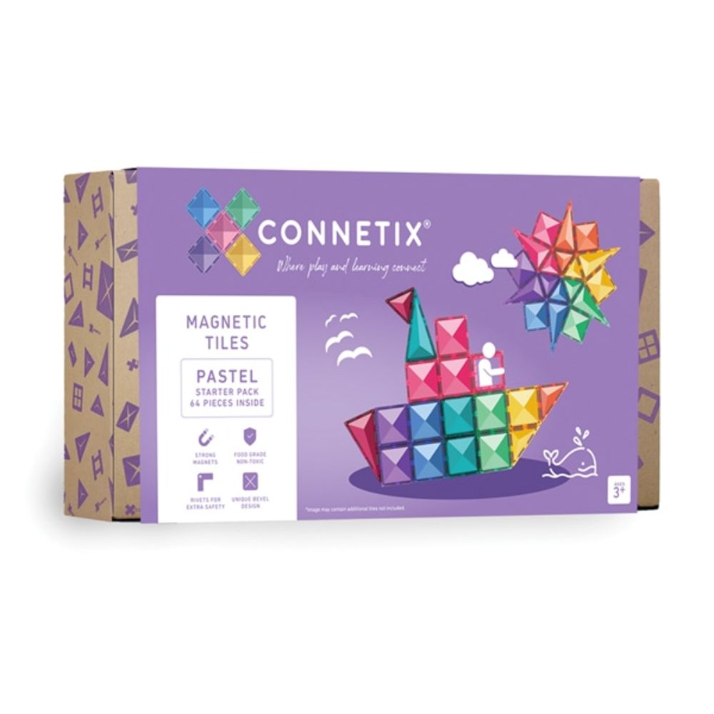Connetix Pastel Starter Pack - 64 Pieces