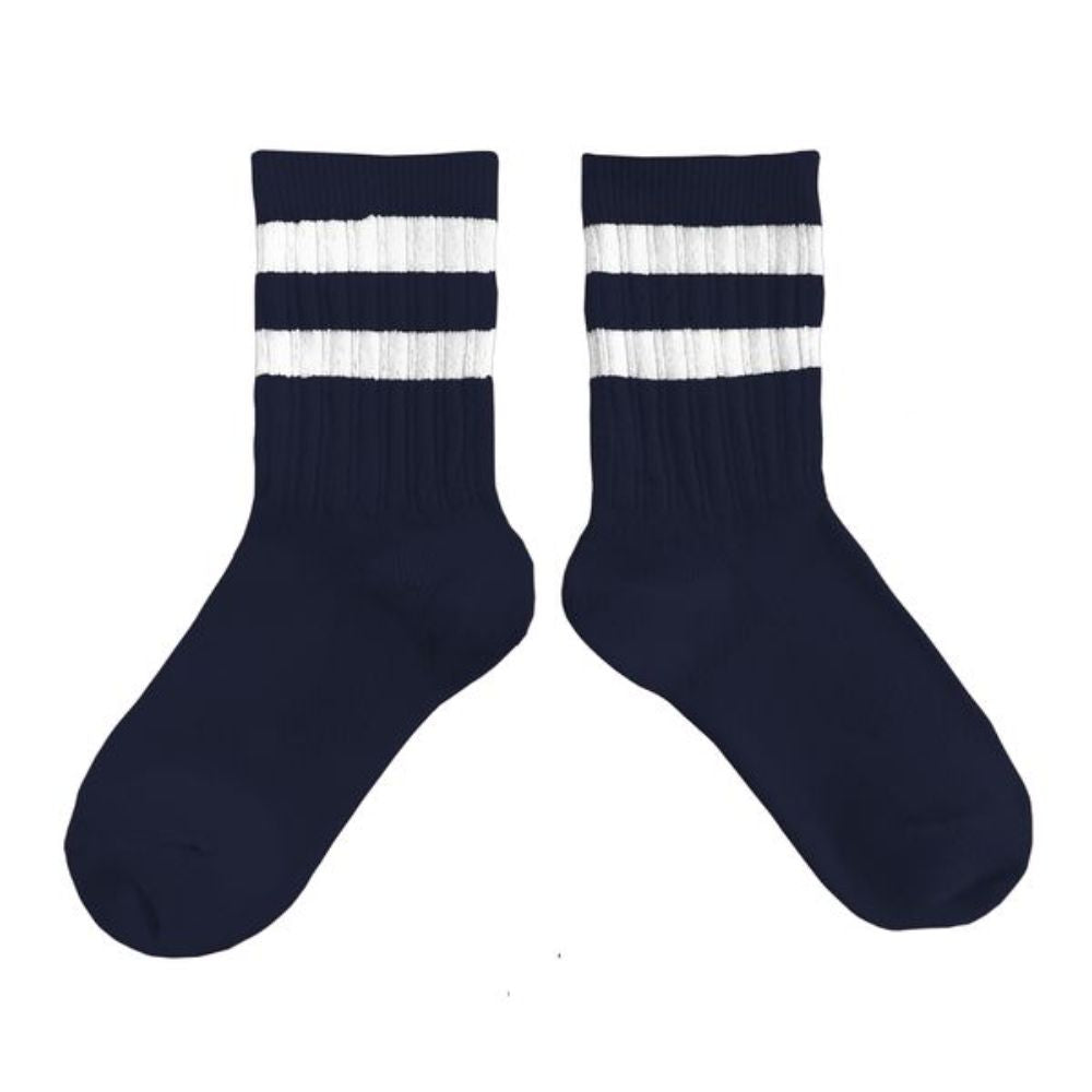 Collegien Nico Ribbed Short Sporty Socks Nuit Étoilée