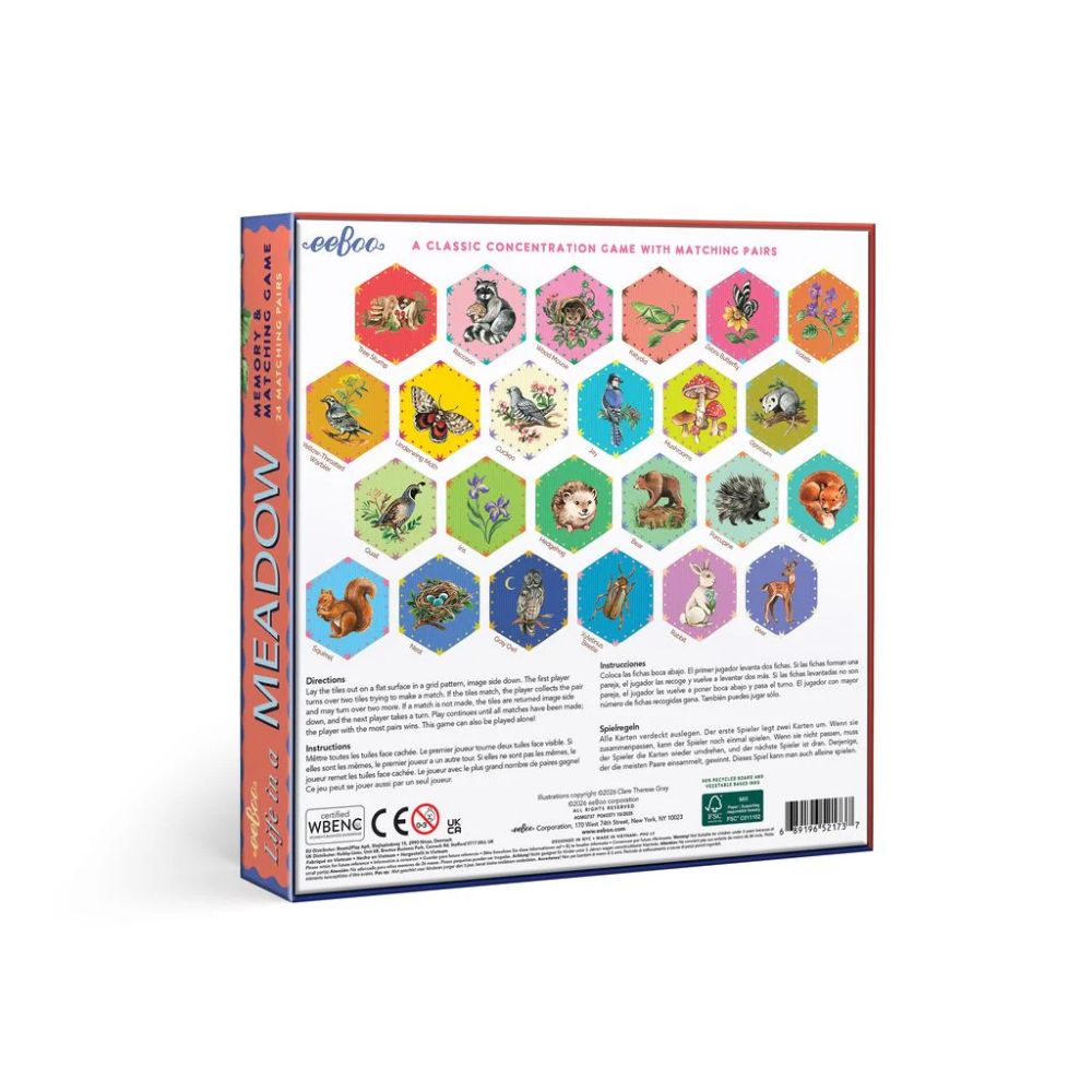 Eeboo Life in a Meadow Matching Game