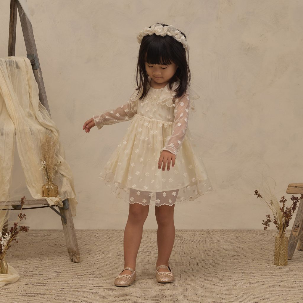 Noralee Celine Dress Embroidered Daisy