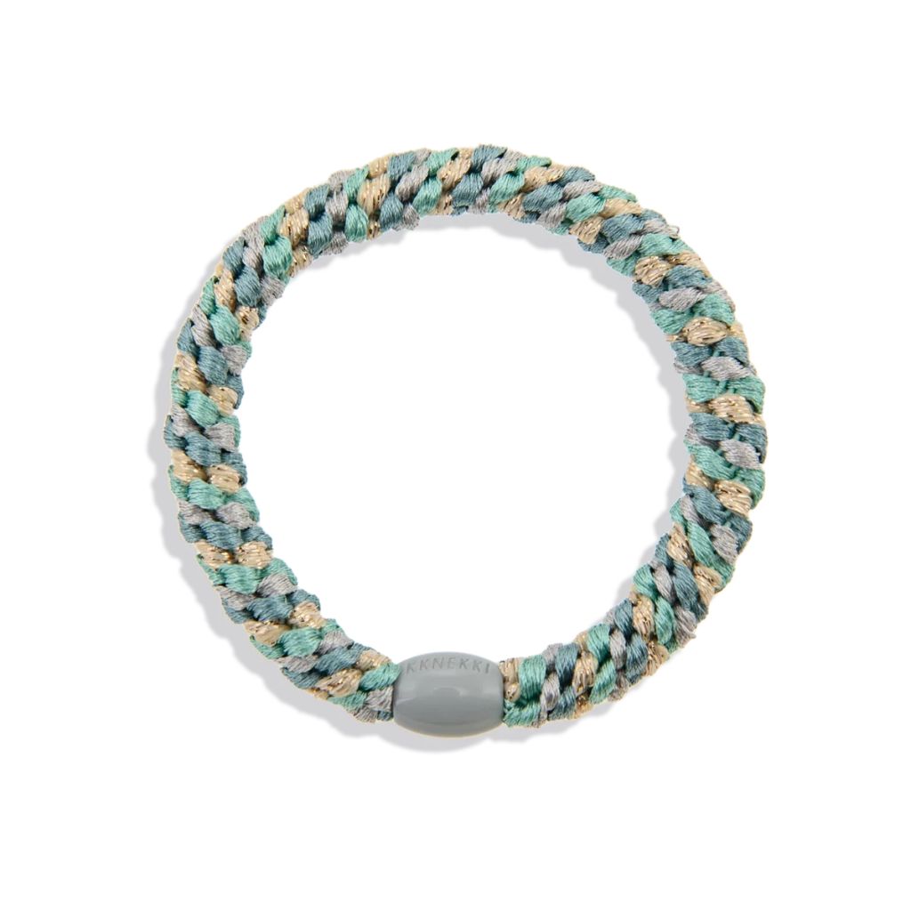 Kknekki Original Hair Tie Mix Teal Gold Glitter