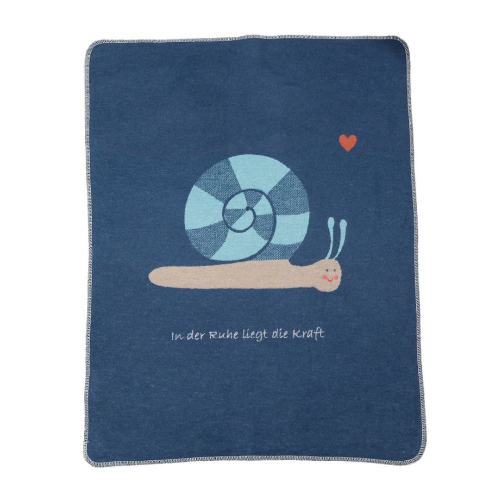 Fussenegger Juwel Embroidered Snail Blue 90x70cm