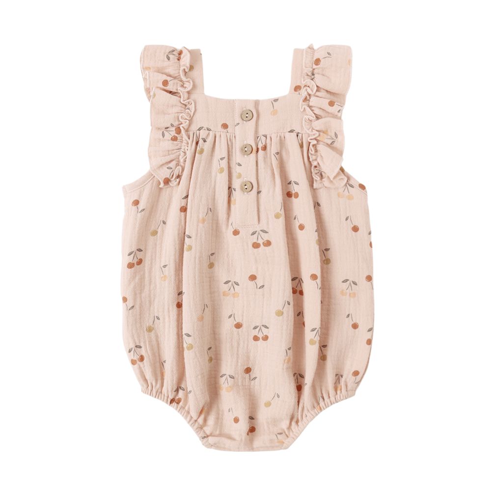 Quincy Mae Maya Romper Cherries