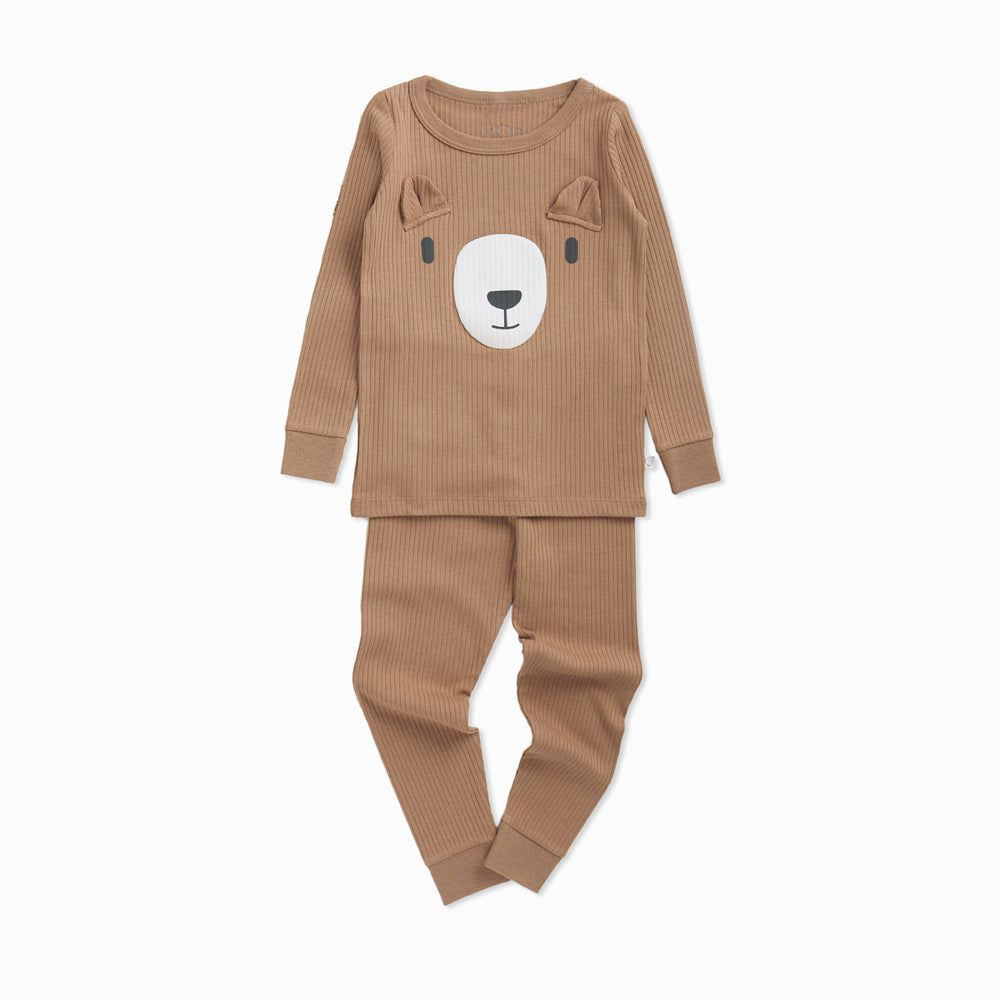 Mori Ribbed Bear Face Pyjamas