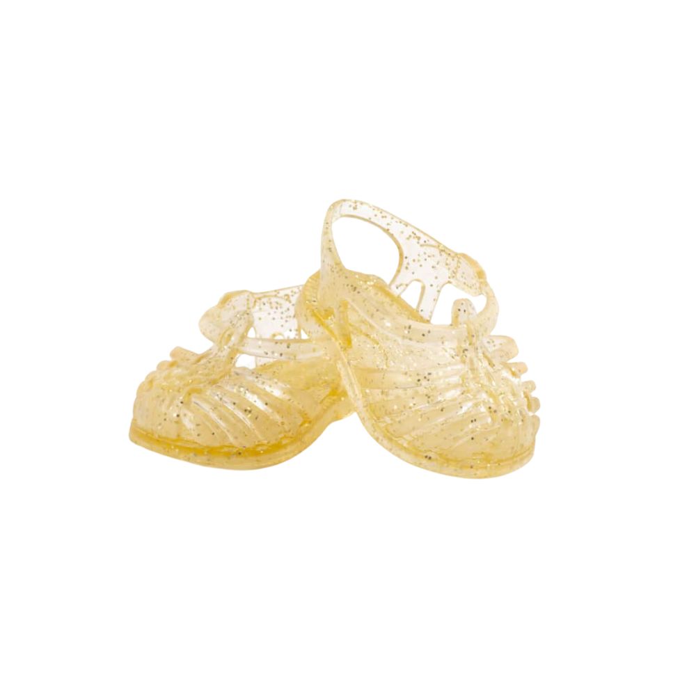Minikane Clothing for Gordis Dolls 34cm-“Sun” Beach Sandals Gold Glitter
