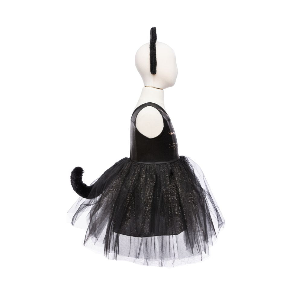 Black Cat Dress & Headpiece, Size 5-6
