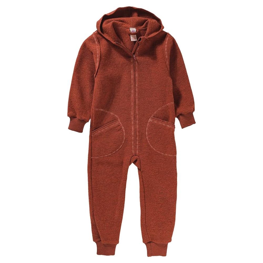 Engel Hooded Overall With Zipper Magma