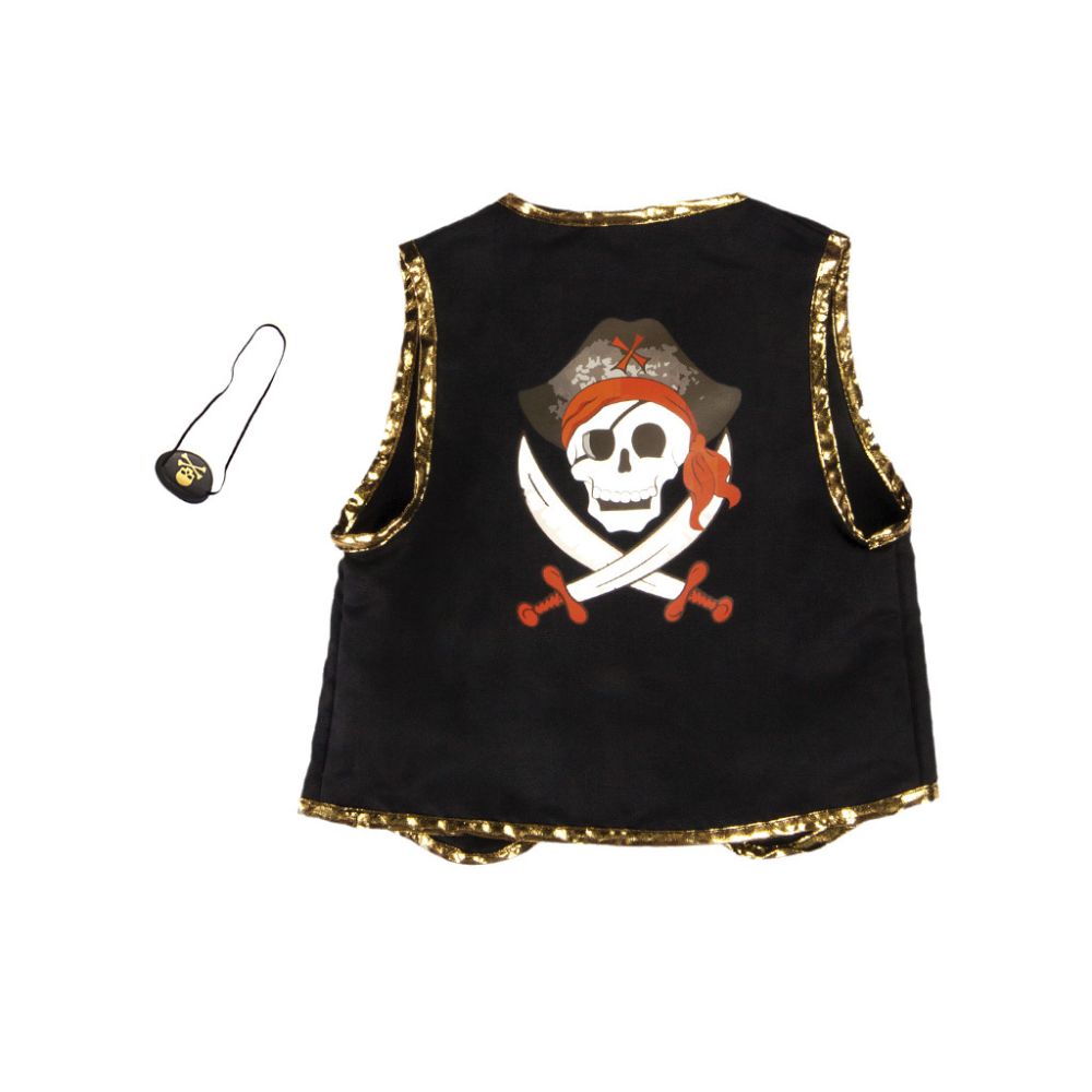 Pirate Vest & Eye Patch, Size 4-7