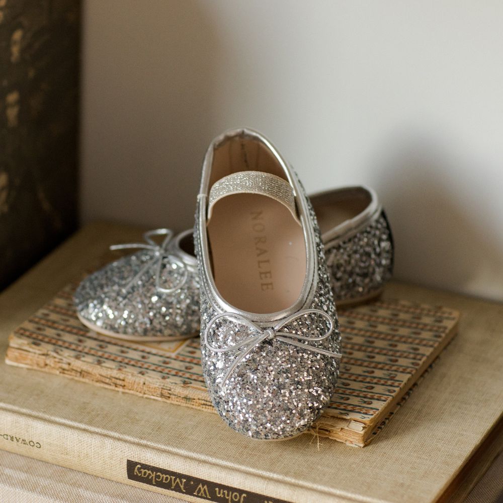 Noralee Ballet Flats Silver Sparkle