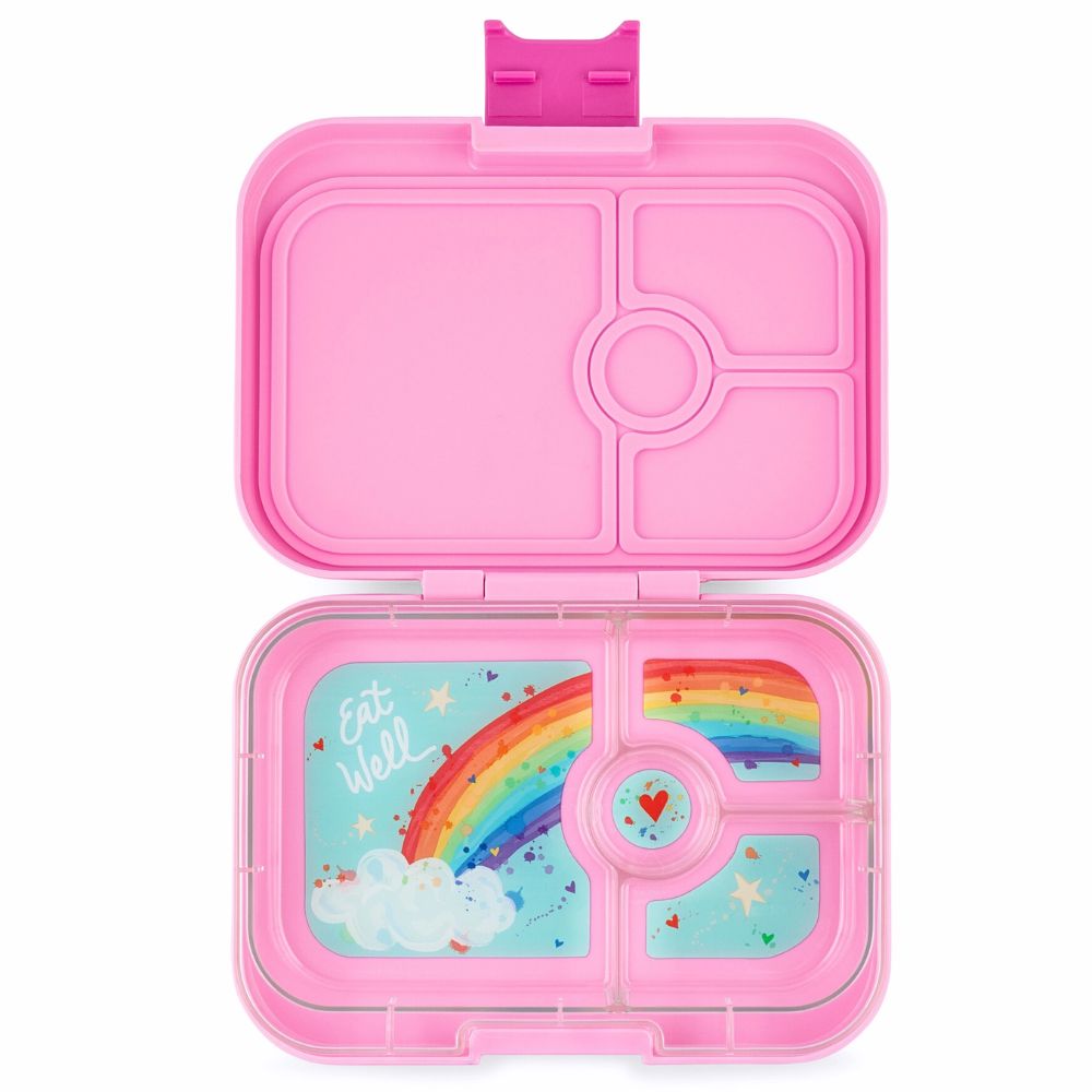 Yumbox Panino 4 Compartment - Power Pink with Rainbow tray