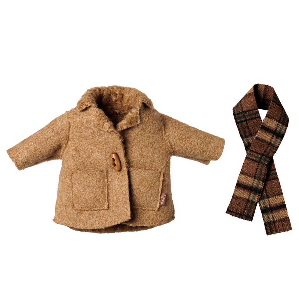 Maileg Jacket and scarf - Medium mouse