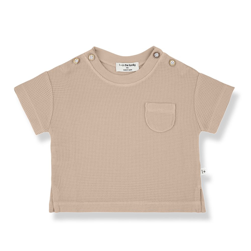 1 + in the Family Newborn DELION Waffle T Shirt T