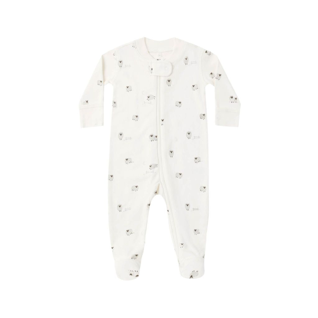 Quincy Mae Zip Long Sleeve Sleeper Footie Sheep