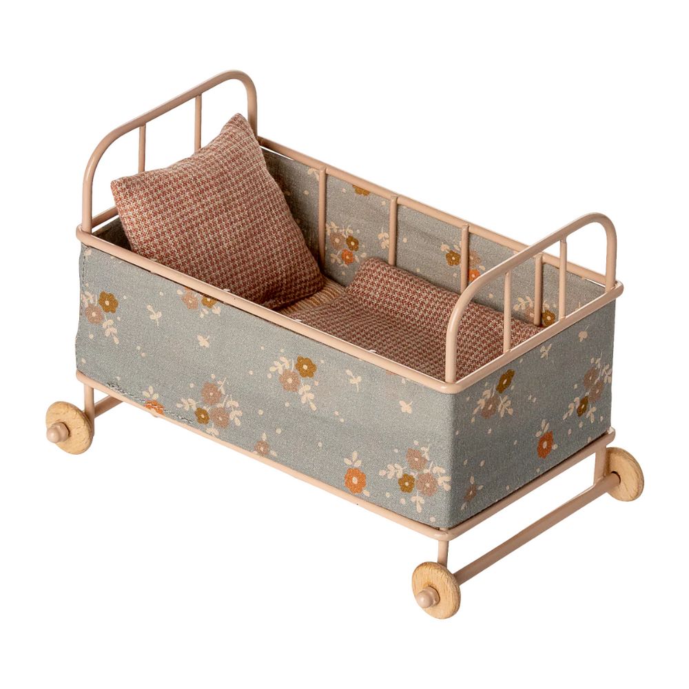 Maileg Cot bed, Micro - Powder