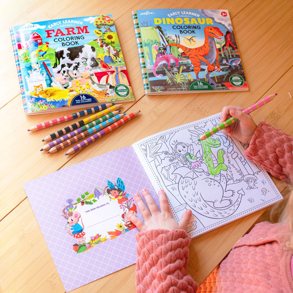 Eeboo Magical Creatures Square Coloring Book