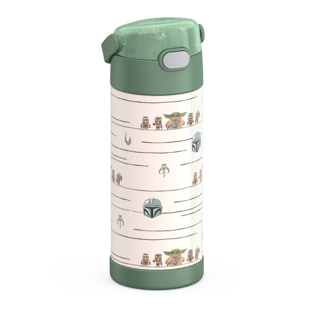 Thermos 14oz Stainless Steel Vaccum Insulated Straw Bottle - Star Wars The Mandalorian