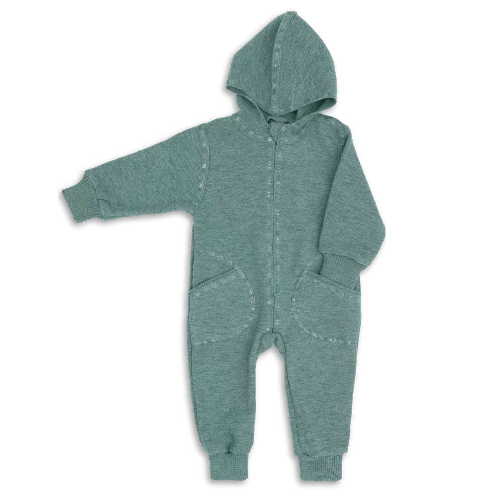 Engel Hooded Overall With Zipper Jade