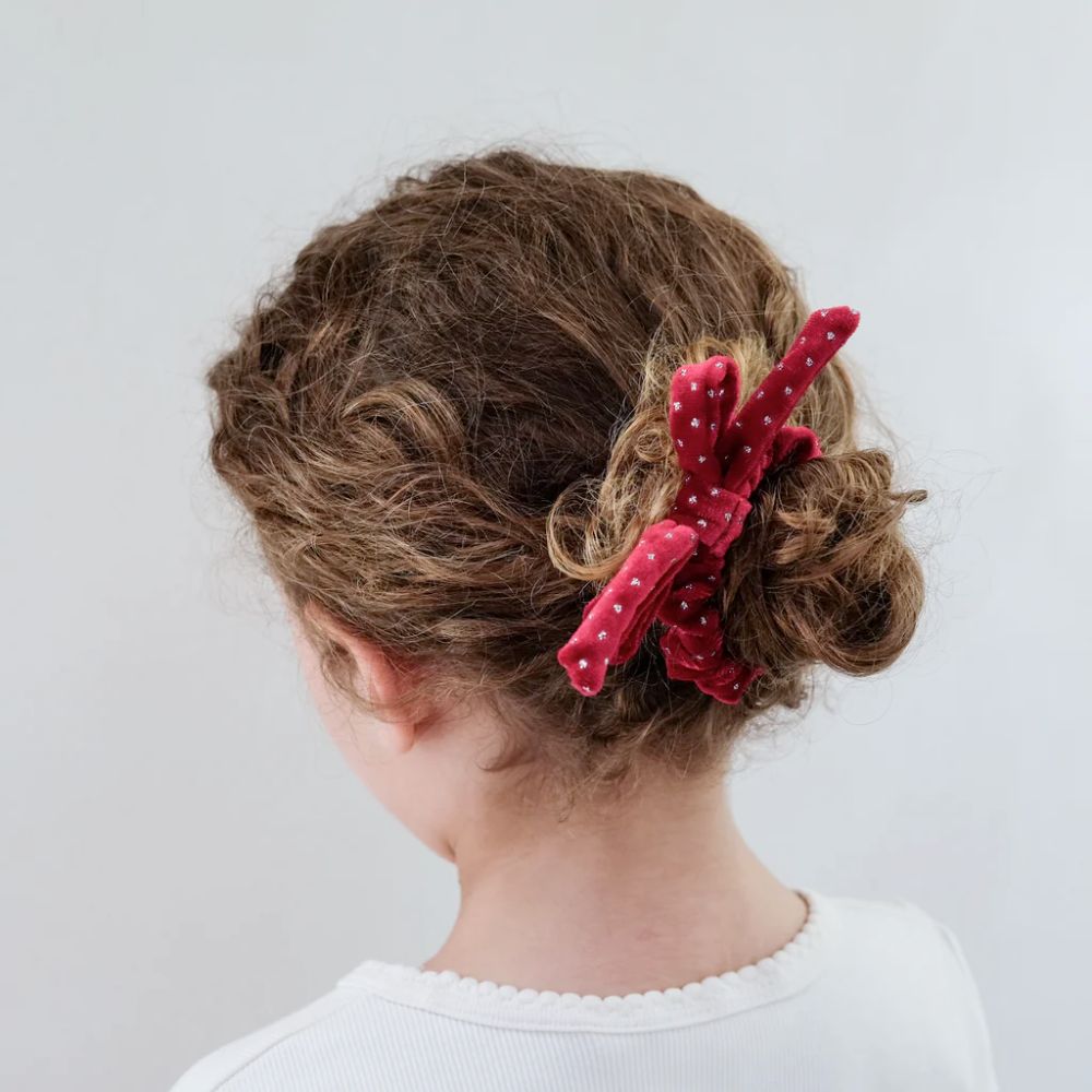 Mimi & Lula - Christmas Velvet Bow Scrunchies