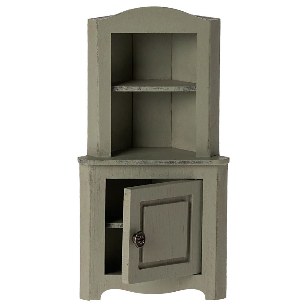 Maileg Corner cabinet, Mouse - Light green