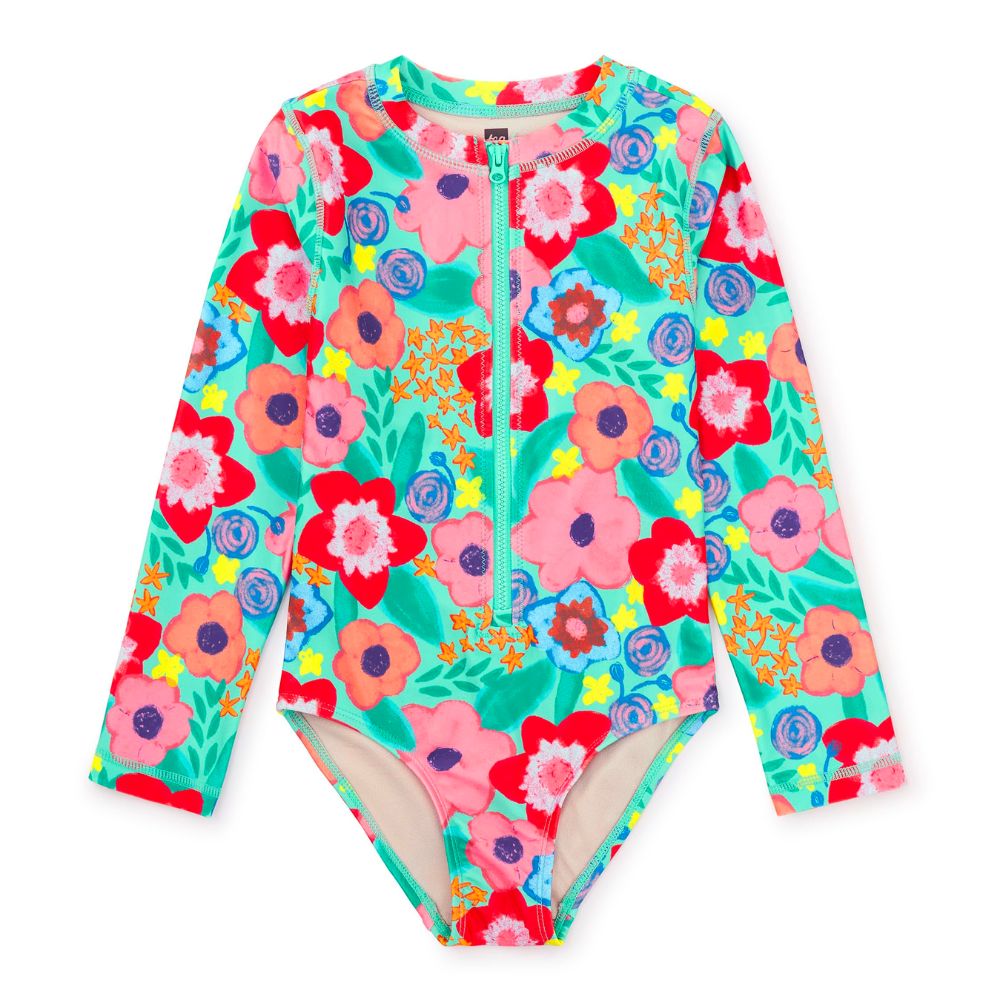 Tea Long Sleeve Rash Guard One-Piece Swim Suit P