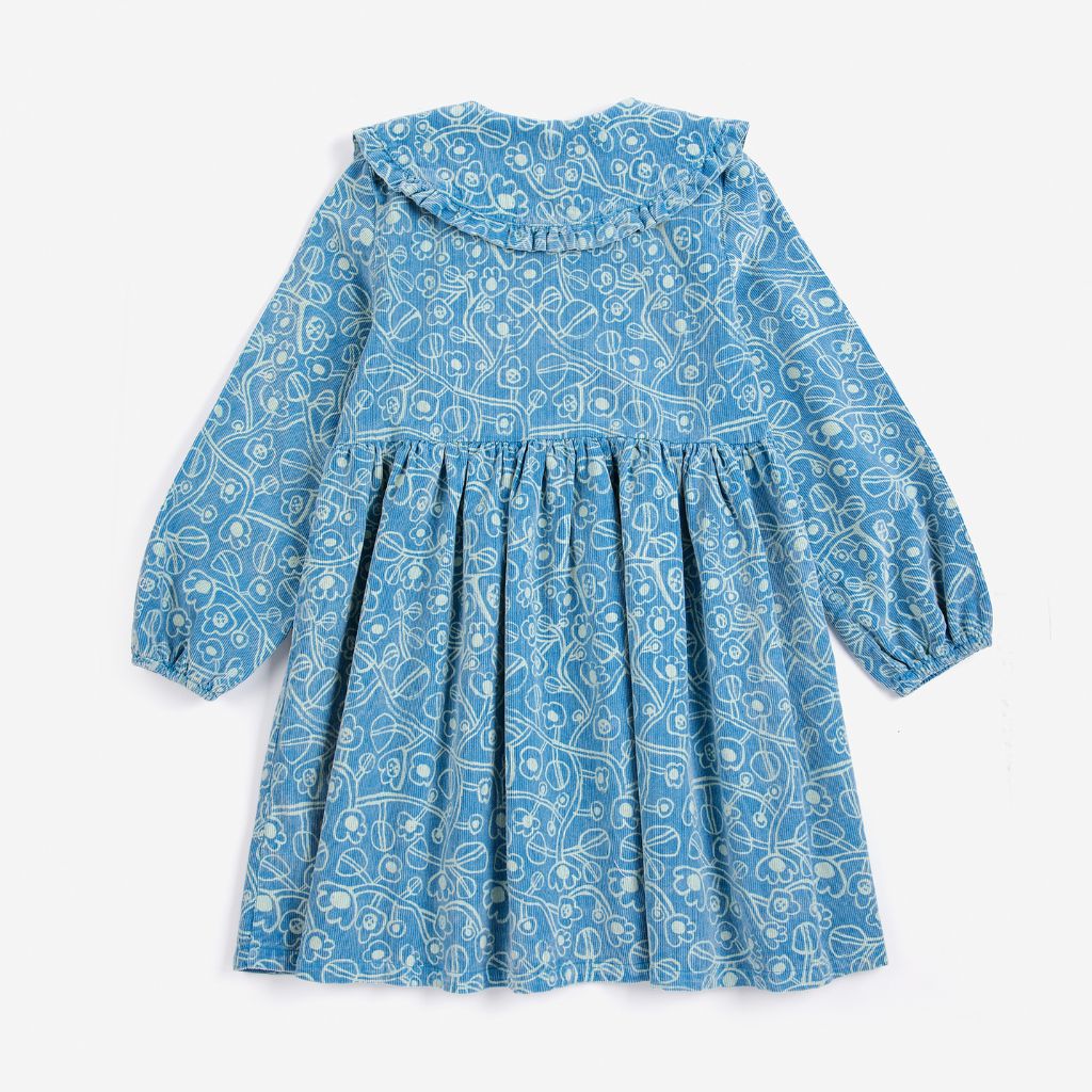 Bobo Choses Sketchy Flowers All Over Corduroy Dress