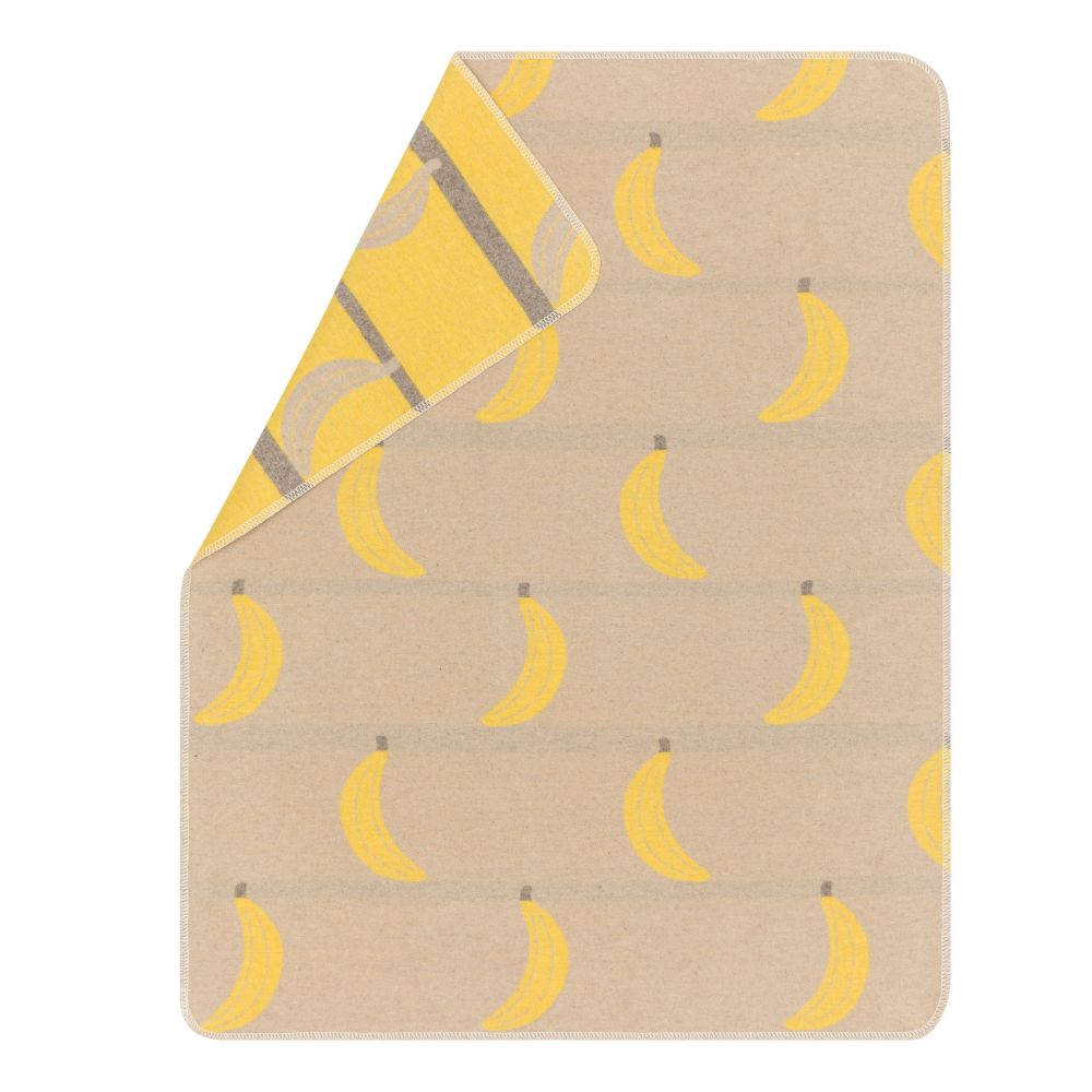 Fussenegger JUWEL baby blanket "gone bananas”- Ecru, 90x70cm