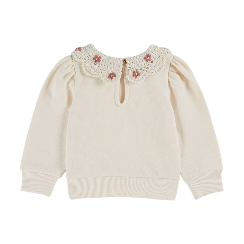 Emile & Ida Sweatshirt with Crochet Collar