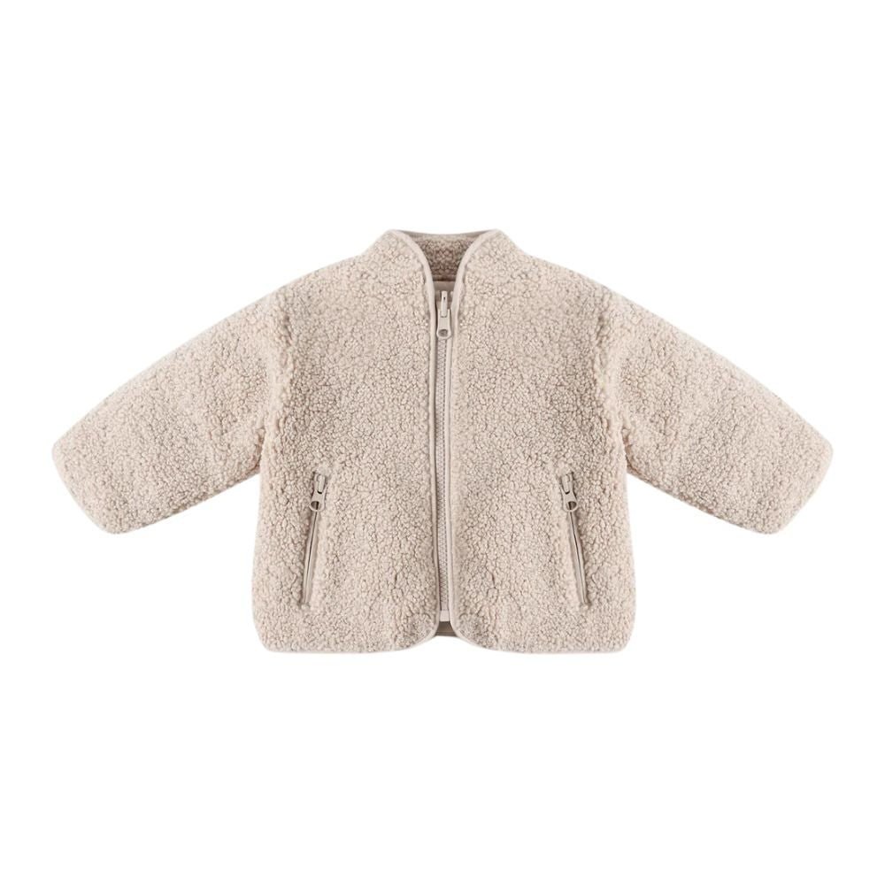 Quincy Mae Shearling Zip Jacket O