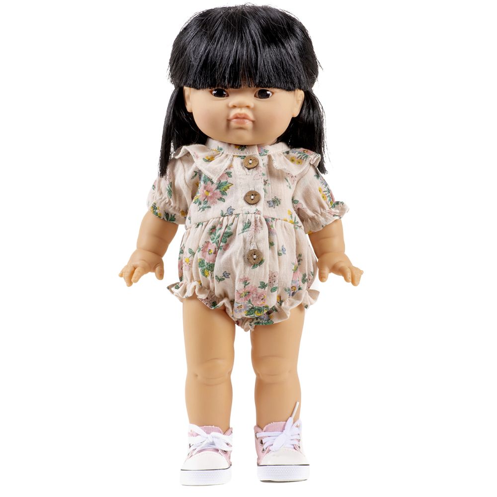 Minikane Clothing for Gordis Dolls 34cm- Emile & Ida Spring Pink Cotton Leonore Romper