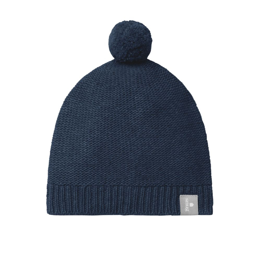 Snug Knitted Beanie with Pom Pom