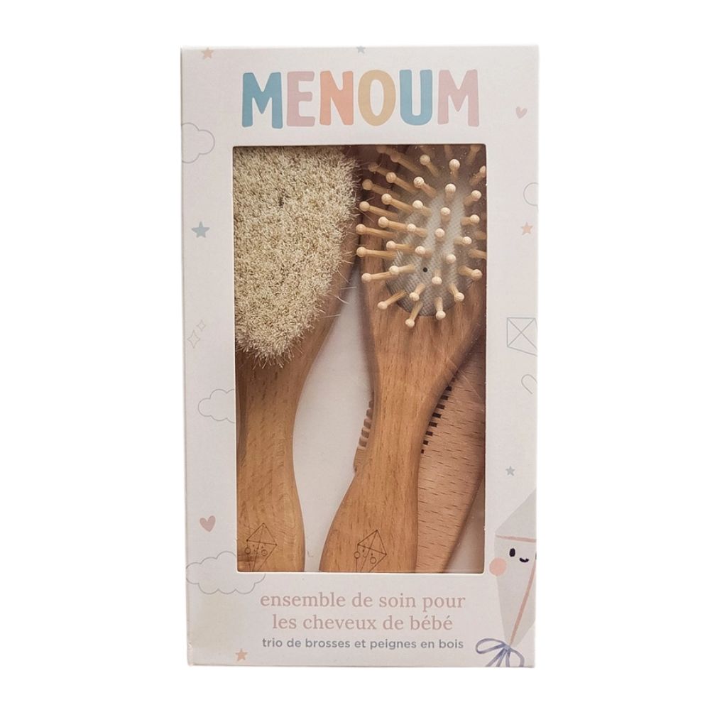 Menoum Hair Brush and Comb Set