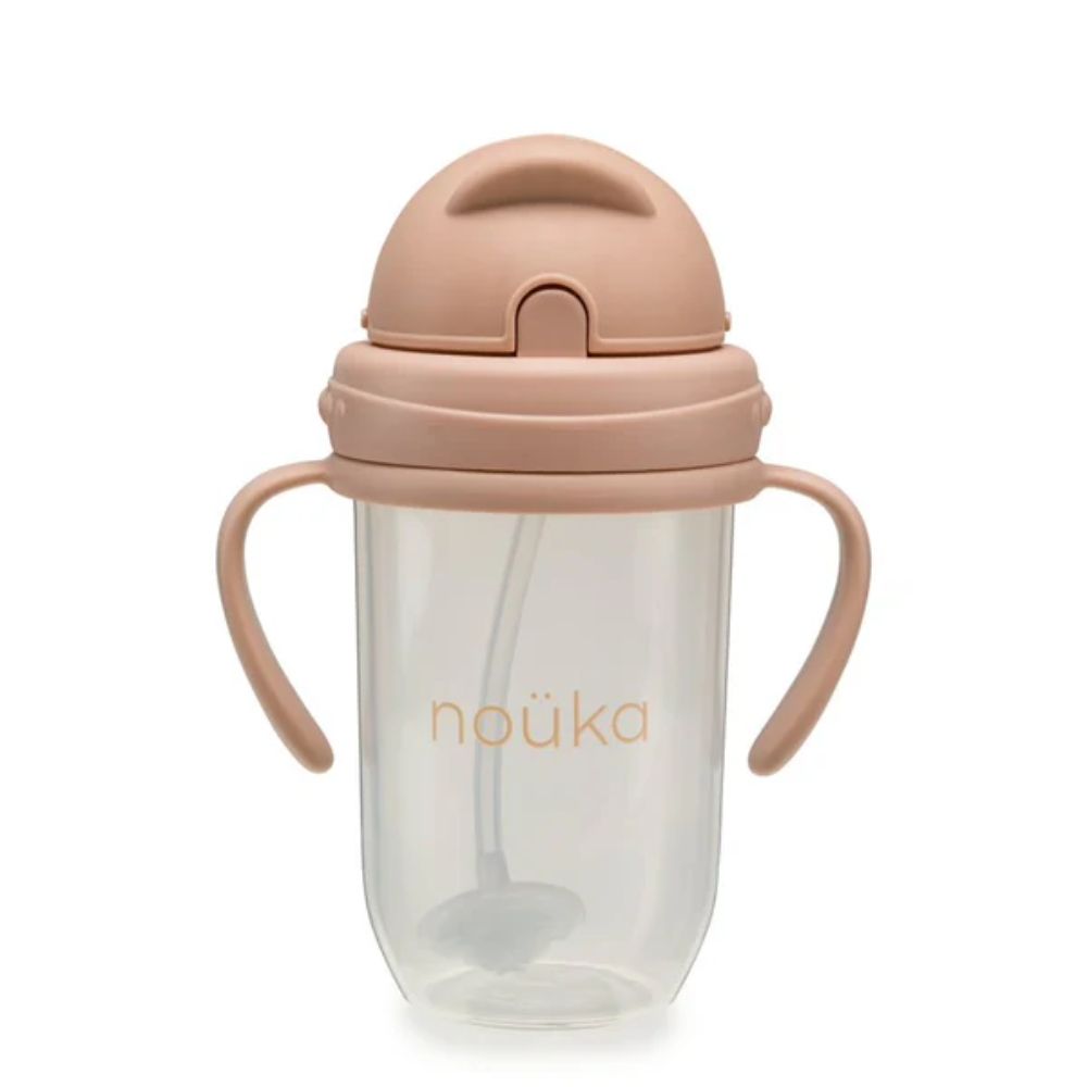 noüka Non-Spill Weighted Straw Cup 9OZ - Soft Blush
