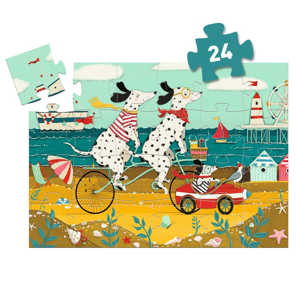 Djeco Silhouette puzzle- Ollie, the Dalmatian, 24 pcs