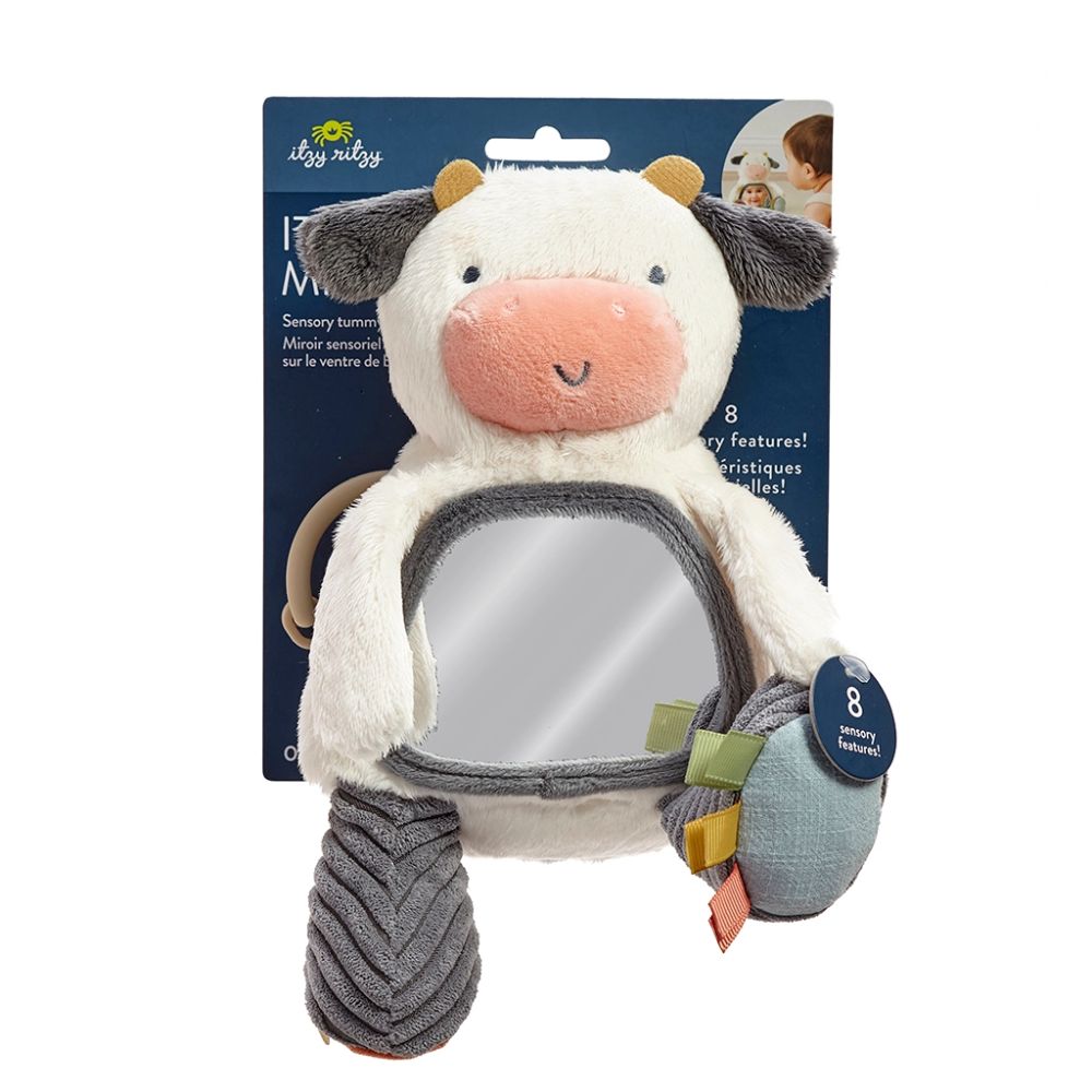 Itzy Bitzy Mirror and Tummy Time Toy, Carmen the Cow