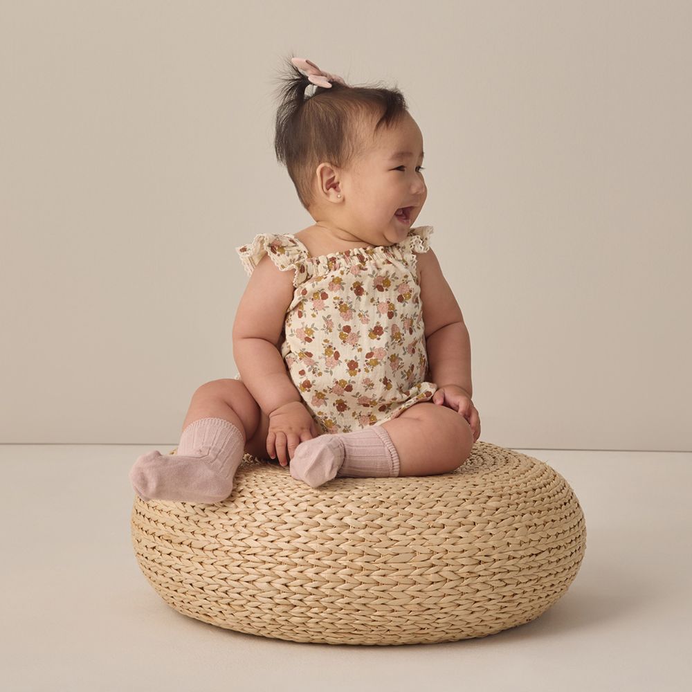 Quincy Mae Bonnie Romper Bloom