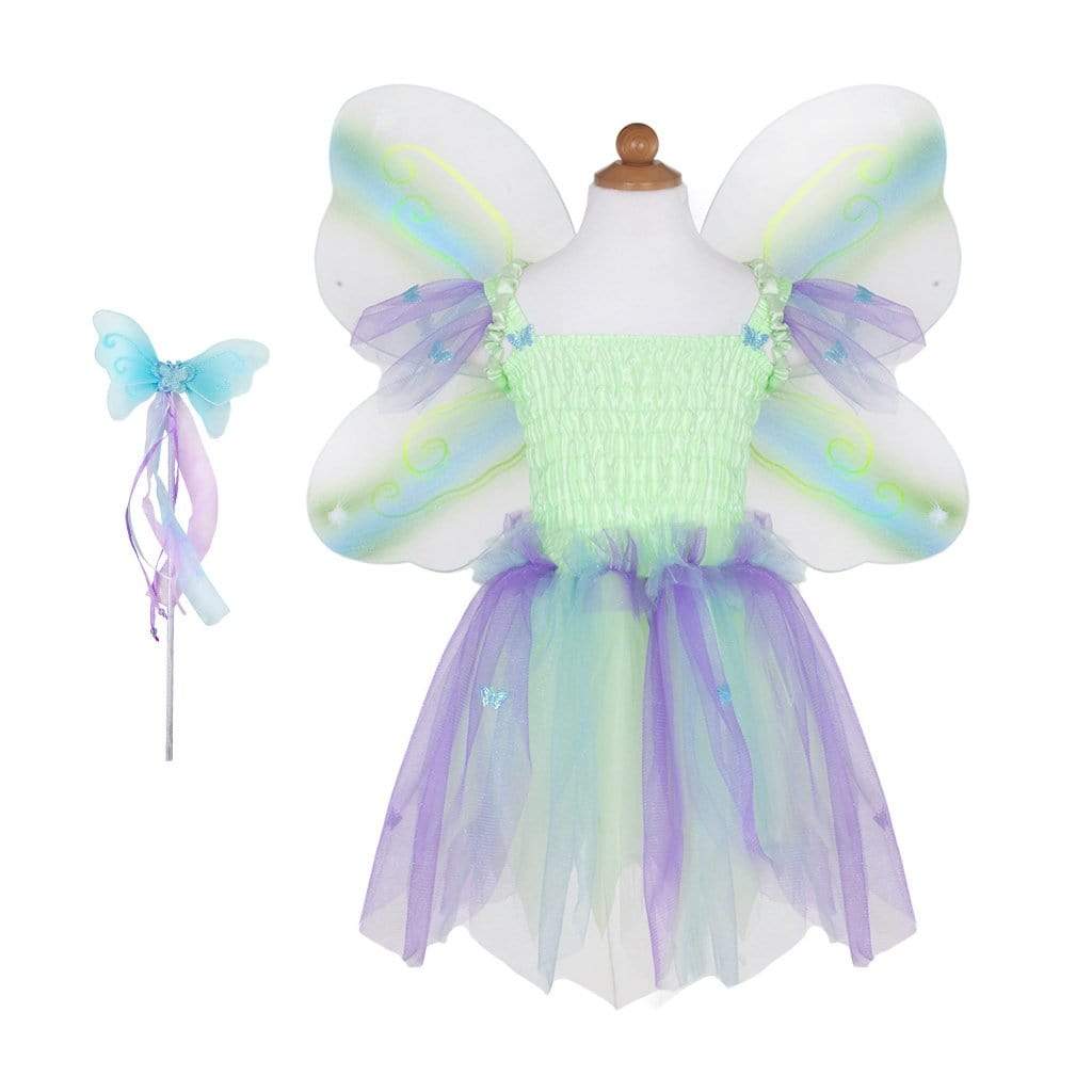 Butterfly Dress w/ Wings & Wand - Multi 5-6Y