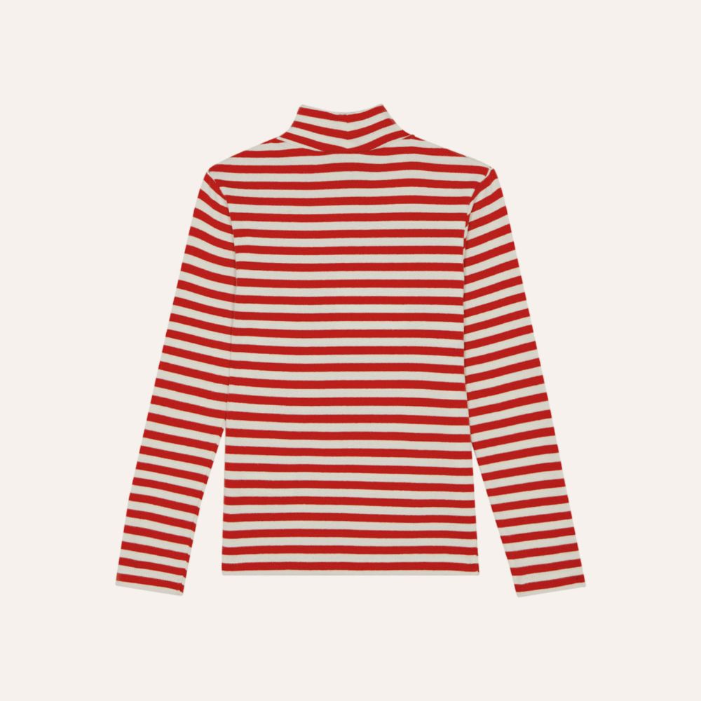 The Campamento Red Stripes Turtle Neck T Shirt